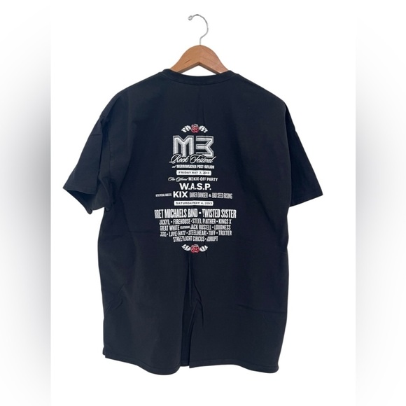 M3 Rock Festival 2013 Vtg SHIRT Kix WASP Kings X Bret Michaels STEEL PANTHER - Picture 2 of 6
